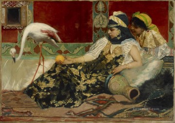 ピンク・フラミンゴ ジャン・ジョゼフ・ベンジャミン コンスタント・オリエンタリスト Oil Paintings